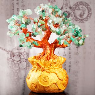 Cây Tài Lộc Đá Thạch Anh 21.5cm ( vàng, tím)