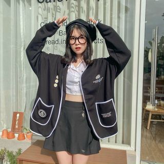 Áo khoác cardigan nỉ ngoại form chuẩn