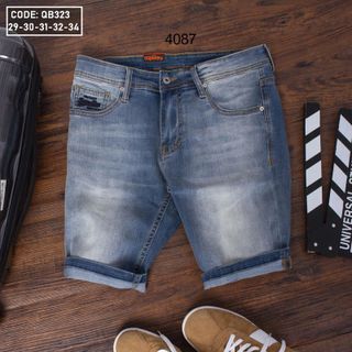 Quần short jean nam cao cấp săn lai