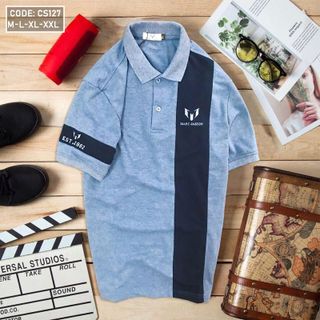 Áo thun nam cổ bẻ phối