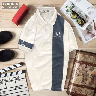 Áo thun nam cổ bẻ phối