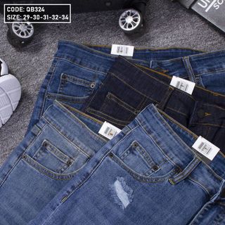Quần short jean nam trơn cao cấp