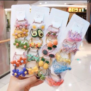 Set 10 cột tóc nhiều hình ngộ nghĩnh siêu yêu