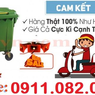 Thùng rác 120 lít 240 lít nắp hở giá rẻ tại bạc liêu- thùng rác nắp kín xanh, cam,vàng-