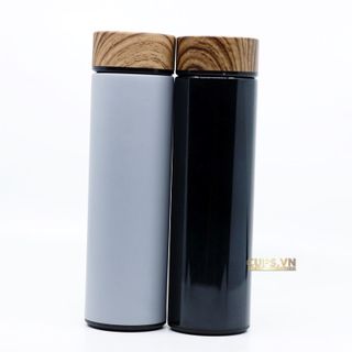 BÌNH GIỮ NHIỆT NẮP GỖ (500ML)