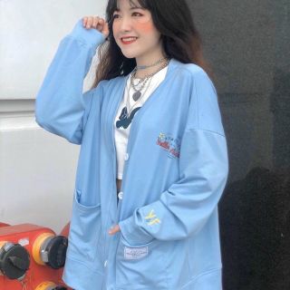 Áo khoác cardigan nỉ ngoại cute form chuẩn