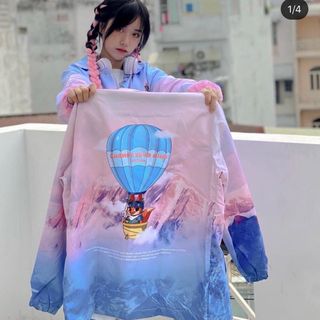 Áo khoác dù loang vải mero in đẹp, cá tính