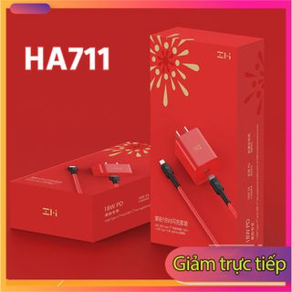 Củ Sạc Zmi 18W HA711 & Cáp Sạc AL873, Phiên bản màu Đỏ giá sỉ