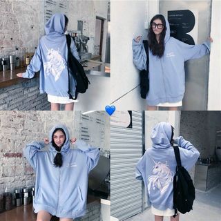 Áo khoác hoodie in kì lân