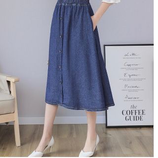 CHÂN VÁY DENIM CHỮ A - DT1405 - nhí nhảnh cùng xưởng may đô thành