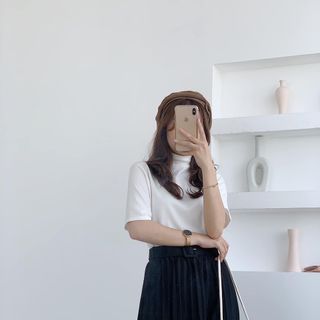 Áo tay ngắn vải mới s100