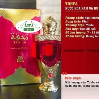 Tinh Dầu Nước Hoa Dubai Nội Địa TOHFA (RED) Nữ 20ml Nhẹ Nhàng, Quyến Rũ