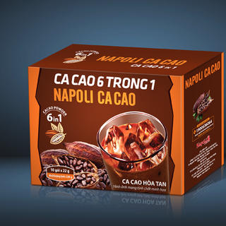 Ca Cao Hòa Tan 6in1 Napoli (Bột Ca Cao Nguyên Chất, Mầm Lúa Mạch, Sữa Bột..)