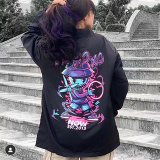Áo khoác dù in OXOX 2 lớp lót