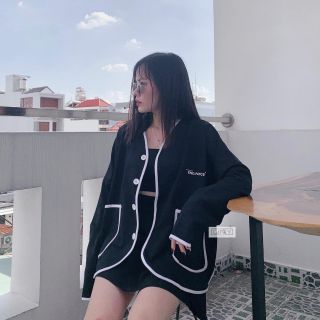 Áo cardigan nỉ ngoại form chuẩn nón 2 lớp