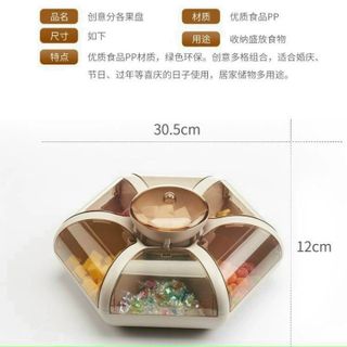 Khay mứt xoay 6 cánh