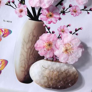 Decal 3D Nổi - Hoa Đào