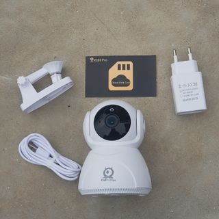 Camera Wifi V380 5mpx, camera trong nhà xoay 360 độ