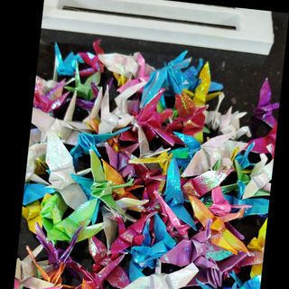 Hạc giấy đẹp hạc xếp sẵn đủ màu