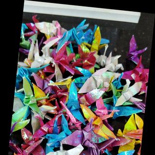 Hạc giấy đẹp hạc xếp sẵn đủ màu