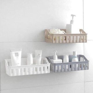 Kệ để đồ hình chữ nhật dán tường nhà tắm
