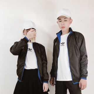 áo khoác dù nam nữ - áo khoác 2 mặt b m w