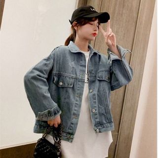 Áo jean hoa cúc unisex