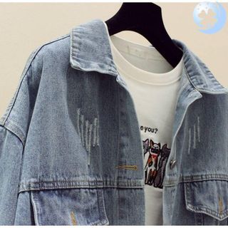 Áo jean hoa cúc unisex