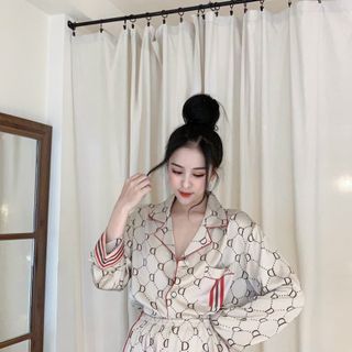 Đồ ngủ đồ mặc nhà tdqd D I O R kem chất lụa Quảng Châu cao cấp