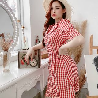 Váy carô nút Siêu xinh - Cực sang chảnh
