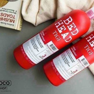 Bộ đôi Dầu gội Bed Head Tigi đỏ số 3 dành cho tóc hư tổn nặng giá sỉ