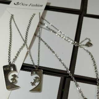 Dây chuyền cặp inox đẹp 39k dây chuyền cặp