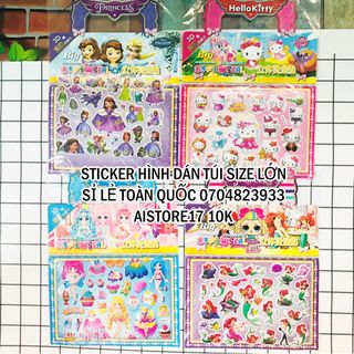 HÌNH DÁN STICKER SIZE LỚN HÌNH TÚI XÁCH CHO BÉ giá sỉ