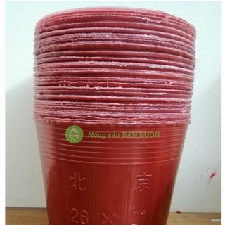 Chậu nhựa mềm (Bịch, Túi bầu) ươm cây 26x21, 1kg = 41 chậu 26x21 - Màu Đỏ