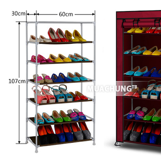 kệ vải giày dép 6 tầng