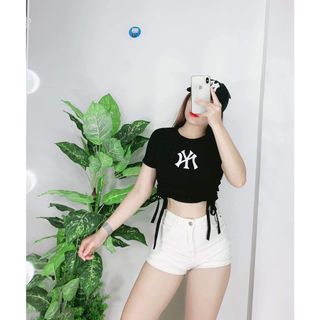 ÁO CROPTOP NY DÂY RÚT