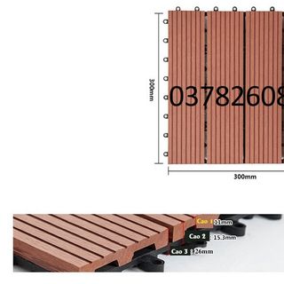 VỈ GỖ NHỰA COMPOSITE MÀU ĐỎ GẠCH