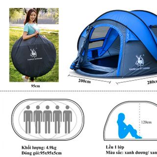 Lều dã ngoại tự bung dành cho 4-5 người Gazelle GL1265