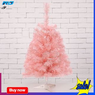 Cây Thông Noel 60CM Màu Hồng Kèm Dây Led Trang Trí Và Quả Châu Cực Đẹp