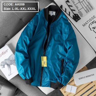Áo khoác nam dù phối nỉ 2 lớp cổ đen( có size 3x)