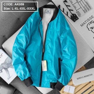 Áo khoác nam dù phối nỉ 2 lớp cổ đen( có size 3x)