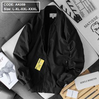 Áo khoác nam dù phối nỉ 2 lớp cổ đen( có size 3x)