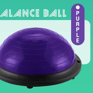 Bóng tập YOGA Tặng hai đây kéo bóng tập thể lực thăng bằng BALL BALANCE Bosu