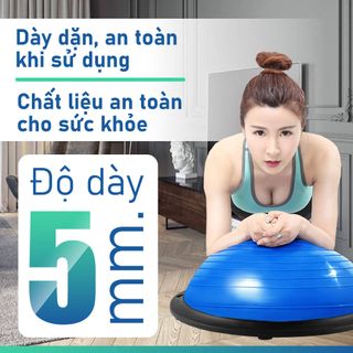 Bóng tập YOGA Tặng hai đây kéo bóng tập thể lực thăng bằng BALL BALANCE Bosu