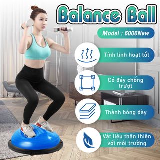 Bóng tập YOGA Tặng hai đây kéo bóng tập thể lực thăng bằng BALL BALANCE Bosu