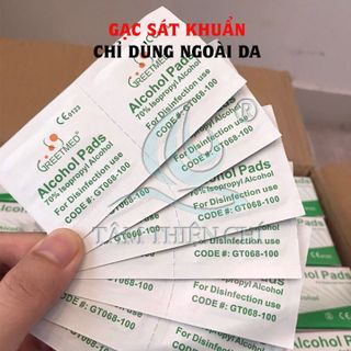 Gạc tẩm cồn Greetmed Alcohol Pad hộp 100 miếng TTC
