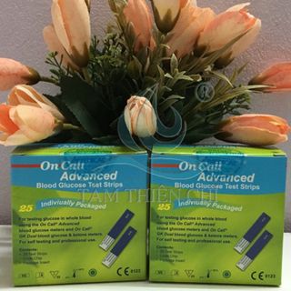 Que thử đường huyết ACON On Call Advanced hộp 25 test rời