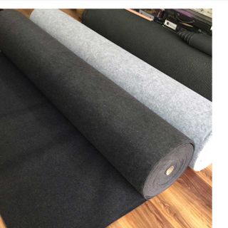 Thảm nỉ trải sàn màu xám, dày 3mm, trải sàn nhà, văn phòng, sự kiện, phòng bếp khổ rộng 2m có đủ màu: Đen; xám;đỏ; xanh dương; xanh lá