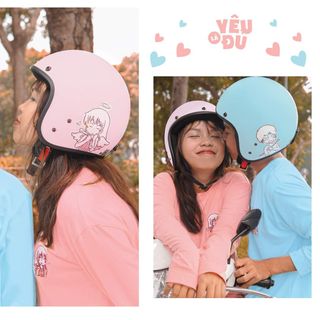 Nón bảo hiểm 3/4 YÊU LÀ ĐỦ