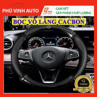 bọc vô lăng CACBON cao cấp, chống trượt,êm tay, logo các hãng [ĐỦ HÀNG] giá sỉ